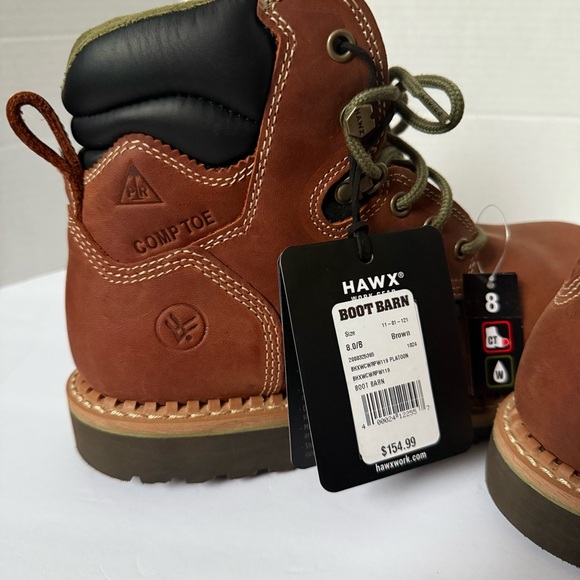 HAWX WOMENS Brown Work Boots Size 8 - Picture 4 of 10